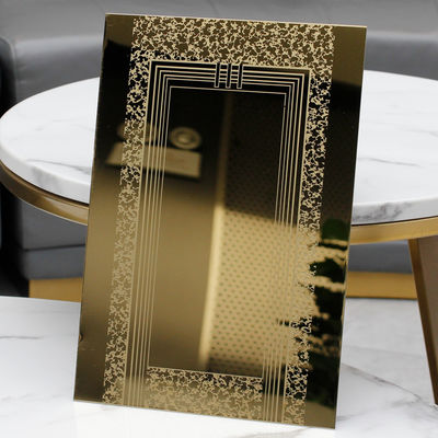Διακοσμητικό φύλλο από ανοξείδωτο ατσάλι 1500mm χρυσού χρώματος για καμπίνες ανελκυστήρων