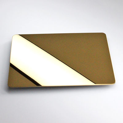 Το Aisi 201 χρυσό φύλλο ανοξείδωτου καθρεφτών 304 410 430 4X8 αυξήθηκε χρυσό χρώμα