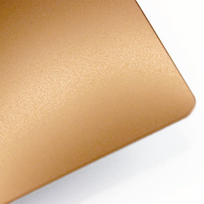 το φύλλο ανοξείδωτου 304 0.6mm 0.8mm αυξήθηκε χρυσό ανατιναγμένο χάντρα Sandblasted