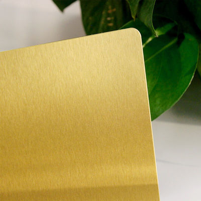 JIS Χρυσό φύλλο από ανοξείδωτο χάλυβα #4 αριθ. 4 304 Βούρτσισμένο φύλλο SS