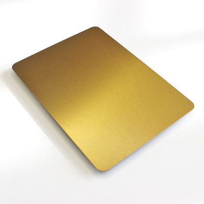 304 Χρυσό βουρτσισμένο φύλλο από ανοξείδωτο χάλυβα Ψυχρό ελαστικό από ανοξείδωτο χάλυβα