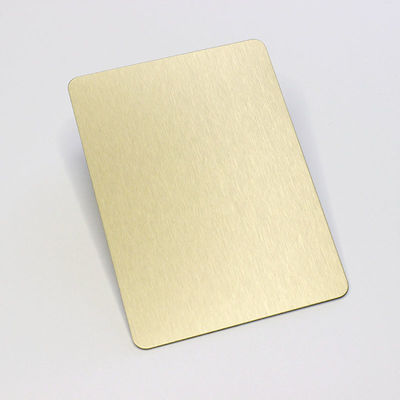 Βουρτσισμένο χρυσός φύλλο ανοξείδωτου χαλκού Hairline για την οικοδόμηση της διακόσμησης πιάτο 430 βαθμού SS AISI 201