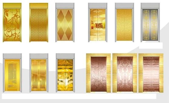 Aisi 304 χρυσό σχέδιο πορτών ανελκυστήρων μετάλλων φύλλων ανοξείδωτου