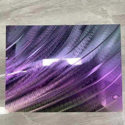 Χρωματιστό φύλλο από ανοξείδωτο χάλυβα καθρέφτης 304 Φανταστικό χρώμα κλίση 3D φύλλο λέιζερ