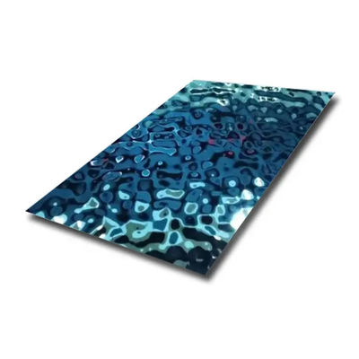 JIS Διακοσμητικό φύλλο από ανοξείδωτο χάλυβα Σφραγισμένο κύμα νερού για διακόσμηση οροφής