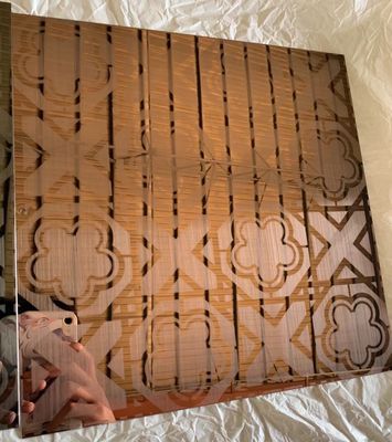 3.0 mm πάχος χαραγμένο φύλλο από ανοξείδωτο χάλυβα διακοσμητικό χρώμα επιφάνεια πλακέτας από χάλυβα σε ανάγλυφο χρώμα ξύλινο