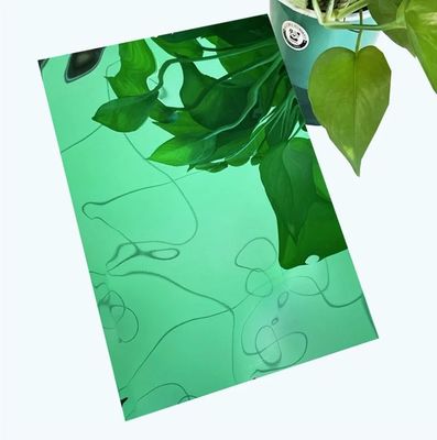 304 καθρέφτης πάχους 0,6mm PVD πράσινο χρώμα χαλκό από ανοξείδωτο χάλυβα νερό κυματισμό πάτωμα από ανοξείδωτο χάλυβα