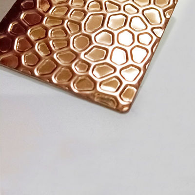 AISI 304 316 PVD Ροζχρυσό χρώμα μέλισσα χωνιά με μοτίβο πλάκα υφή από ανοξείδωτο χάλυβα φύλλο