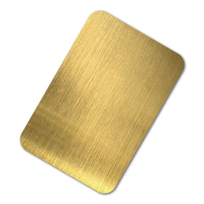 Ο χρυσός JIS PVD κάλυψε το βουρτσισμένο φύλλο 2mm ανοξείδωτου Hairline πιάτο ανοξείδωτου 304