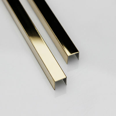 Χρυσός 316 περιποίηση 20mm σε σχήμα υ περιποίηση 0.5mm~3mm κεραμιδιών ανοξείδωτου καθρεφτών πυκνά
