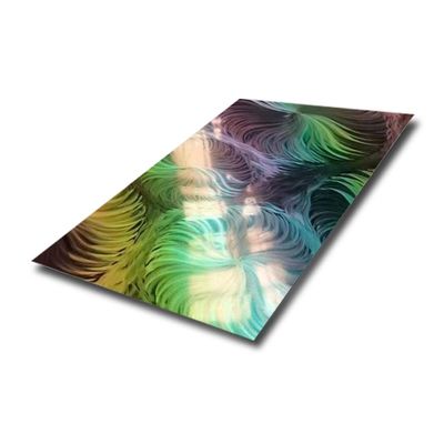 καλή τιμή Χρωματιστό φύλλο από ανοξείδωτο χάλυβα καθρέφτης 304 Φανταστικό χρώμα κλίση 3D φύλλο λέιζερ σε απευθείας σύνδεση