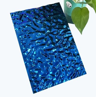 καλή τιμή Φύλλα από ανοξείδωτο χάλυβα κατασκευαστές pvd χρώματα επίστρωσης σαφείρι μπλε μικρά φύλλα κυματισμού νερού από ανοξείδωτο χάλυβα σε απευθείας σύνδεση