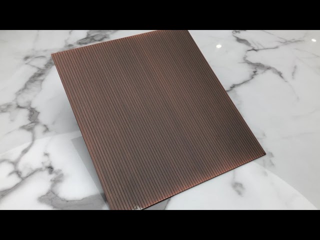 εταιρικά βίντεο Περίπου 0.03mm Decorative Stainless Steel Sheet Antique Bronze Color Copper Brass Coated Clad