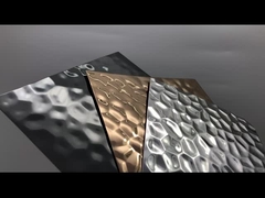 Water Ripple Πλάκα από ανοξείδωτο ατσάλι τρισδιάστατη σχεδίαση Πάνελ σφυρί Διακοσμητικό φύλλο από ανοξείδωτο χάλυβα 4x8