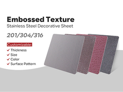 Επεξεργασμένο φύλλο υλικών από ανοξείδωτο χάλυβα 201 304 316